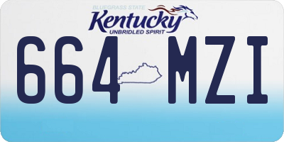 KY license plate 664MZI