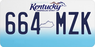 KY license plate 664MZK