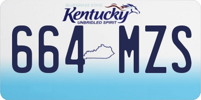 KY license plate 664MZS