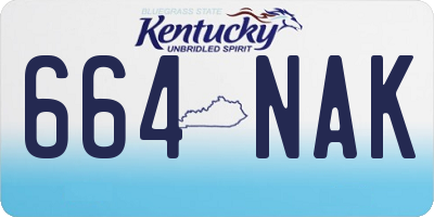 KY license plate 664NAK