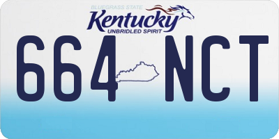 KY license plate 664NCT