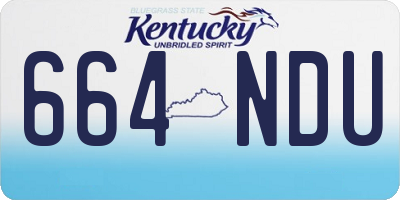 KY license plate 664NDU