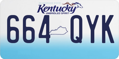 KY license plate 664QYK