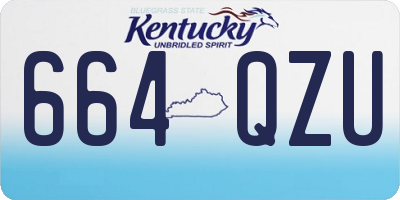 KY license plate 664QZU