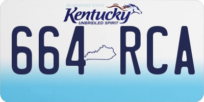 KY license plate 664RCA