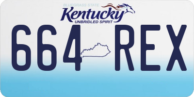 KY license plate 664REX