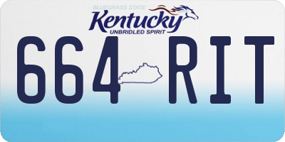 KY license plate 664RIT