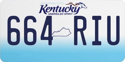 KY license plate 664RIU