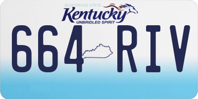 KY license plate 664RIV