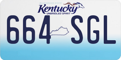 KY license plate 664SGL