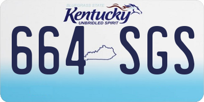 KY license plate 664SGS