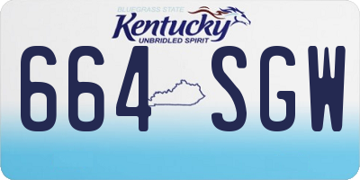 KY license plate 664SGW