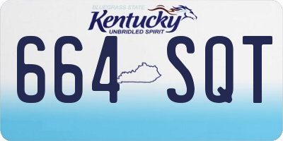 KY license plate 664SQT