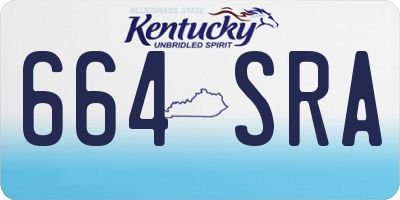 KY license plate 664SRA
