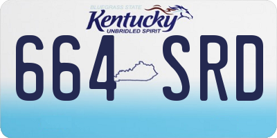 KY license plate 664SRD