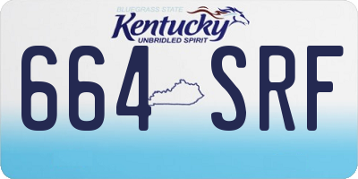 KY license plate 664SRF