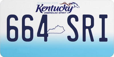 KY license plate 664SRI