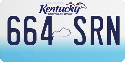 KY license plate 664SRN