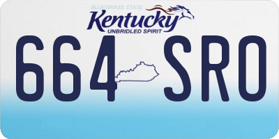KY license plate 664SRO