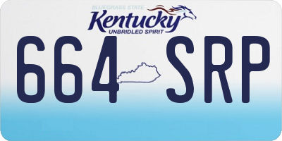 KY license plate 664SRP