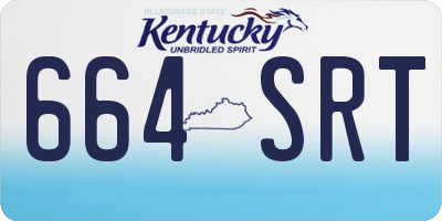 KY license plate 664SRT