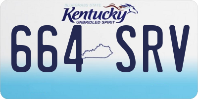 KY license plate 664SRV