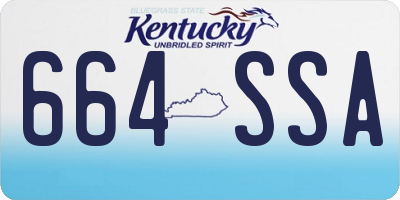 KY license plate 664SSA