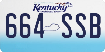 KY license plate 664SSB