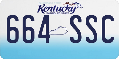 KY license plate 664SSC
