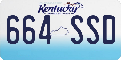 KY license plate 664SSD