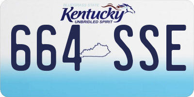 KY license plate 664SSE