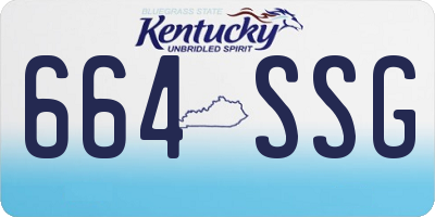 KY license plate 664SSG