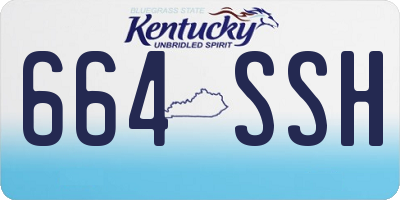 KY license plate 664SSH