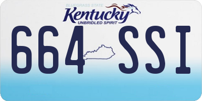 KY license plate 664SSI
