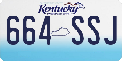 KY license plate 664SSJ