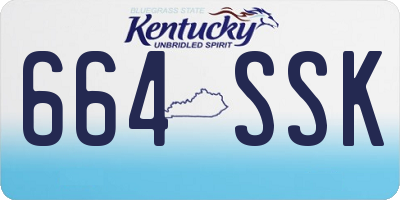 KY license plate 664SSK