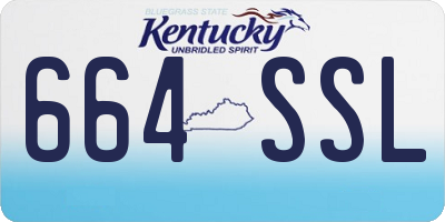 KY license plate 664SSL