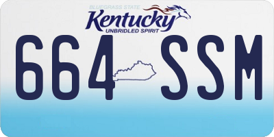 KY license plate 664SSM