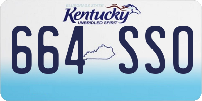 KY license plate 664SSO