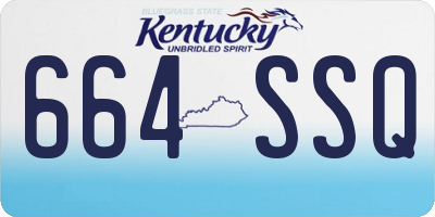 KY license plate 664SSQ