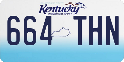KY license plate 664THN