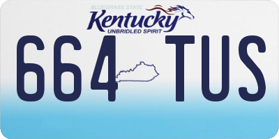 KY license plate 664TUS