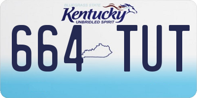 KY license plate 664TUT