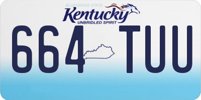 KY license plate 664TUU