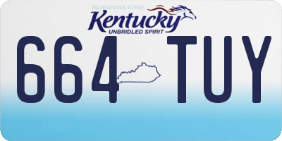 KY license plate 664TUY