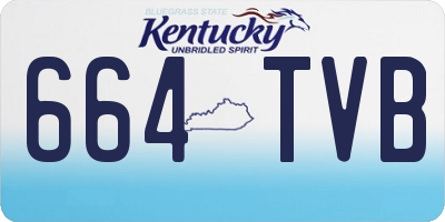 KY license plate 664TVB