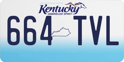 KY license plate 664TVL