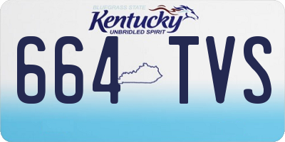 KY license plate 664TVS