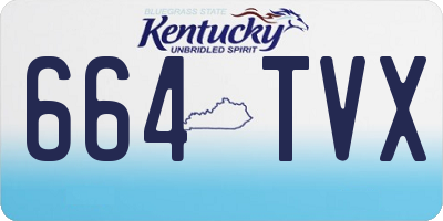 KY license plate 664TVX