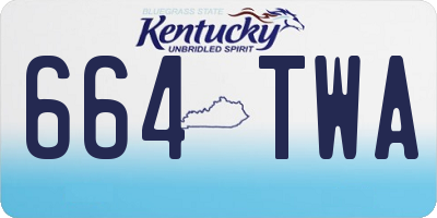 KY license plate 664TWA